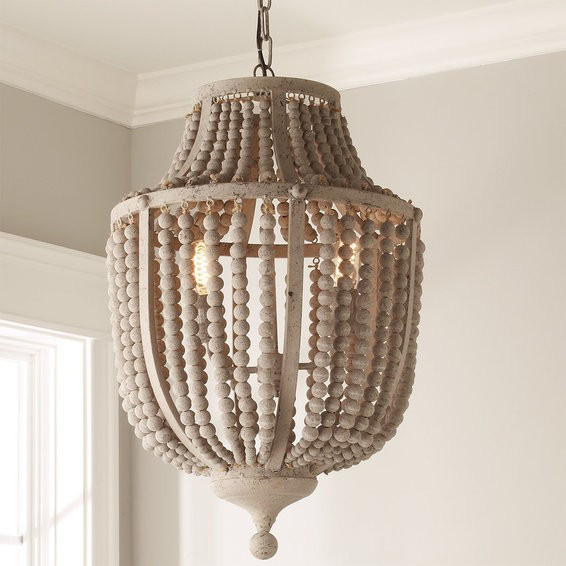 Demi Wood Bead and Metal Lantern | Shades of Light