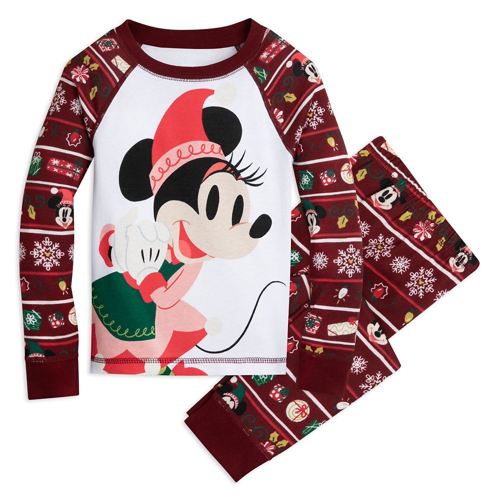 Mickey and Minnie Mouse Holiday Family Matching PJ PALS for Girls – Knit | Disney Store