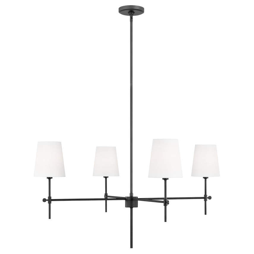 Baker Four Light Large Chandelier | Visual Comfort