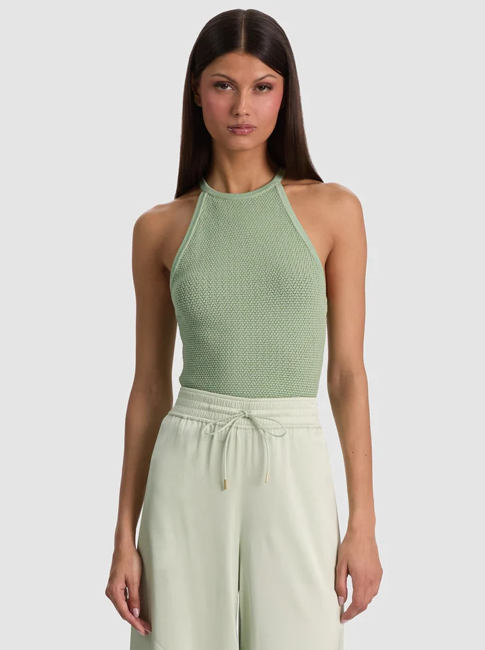 HEIDI POINTELLE TANK | Alice + Olivia