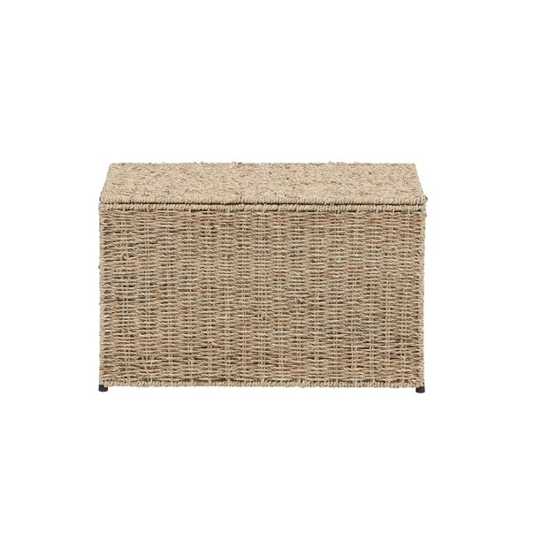 HOUSEHOLD ESSENTIALS Decorative Wicker Seagrass Storage Chest - Walmart.com | Walmart (US)