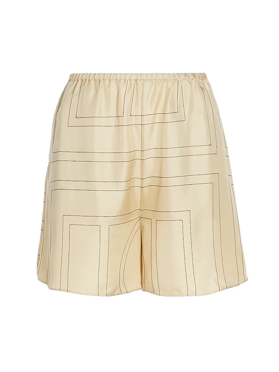 Silk Stitched-Logo Shorts | Saks Fifth Avenue
