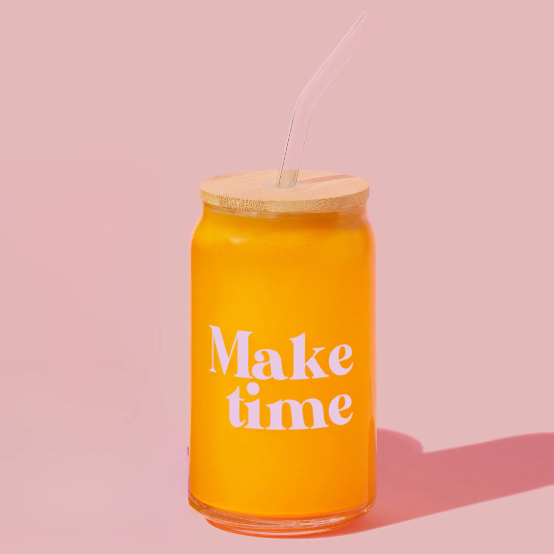 Make Time "On the Go" Glass Tumbler | MakeTime Wellness