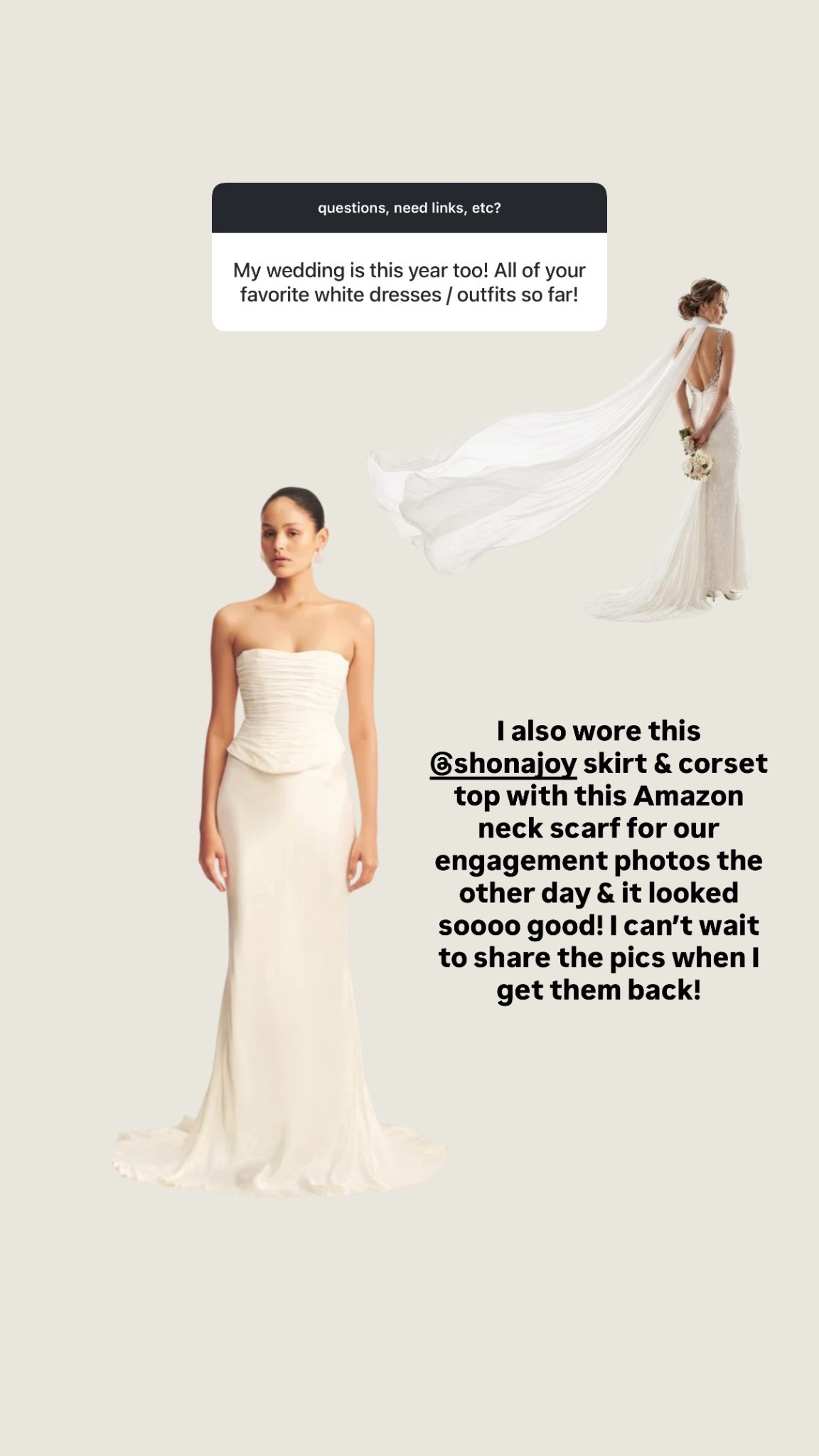 Engagement outfit idea for brides! Would be perfect for a rehearsal dinner or bridal shower too! I’m in size S in both! 

#LTKWedding