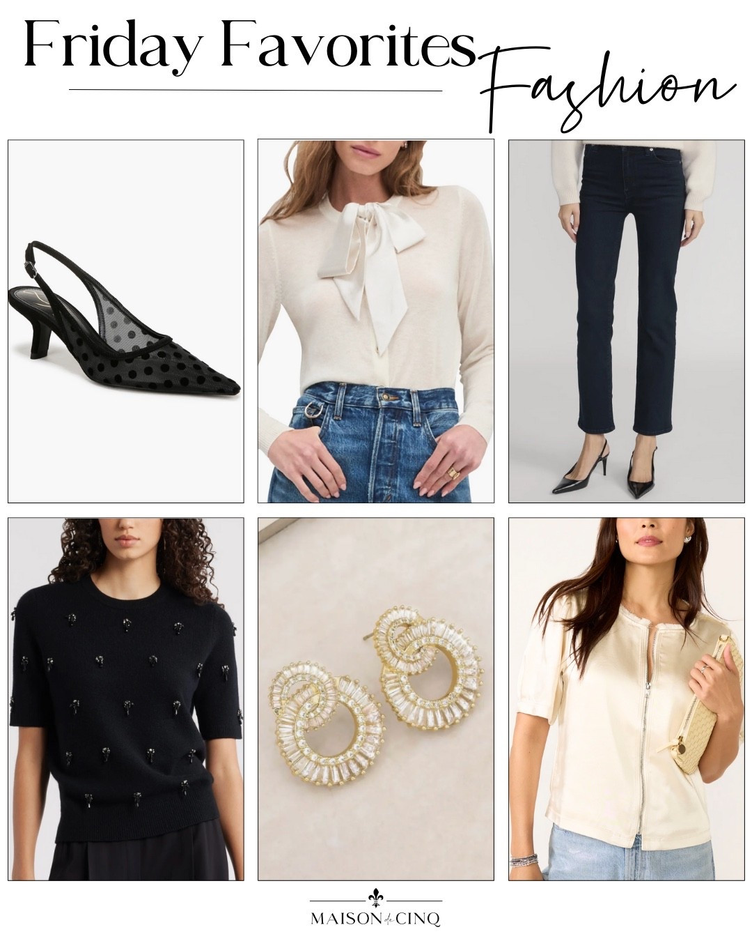 Gorgeous options for holiday parties on this week’s Friday Favorites- casual and dressy! 

Holiday outfit, party outfit, sweater, blouse, dressy jeans, heels, earrings 

#LTKGiftGuide #LTKHoliday #LTKFindsUnder100