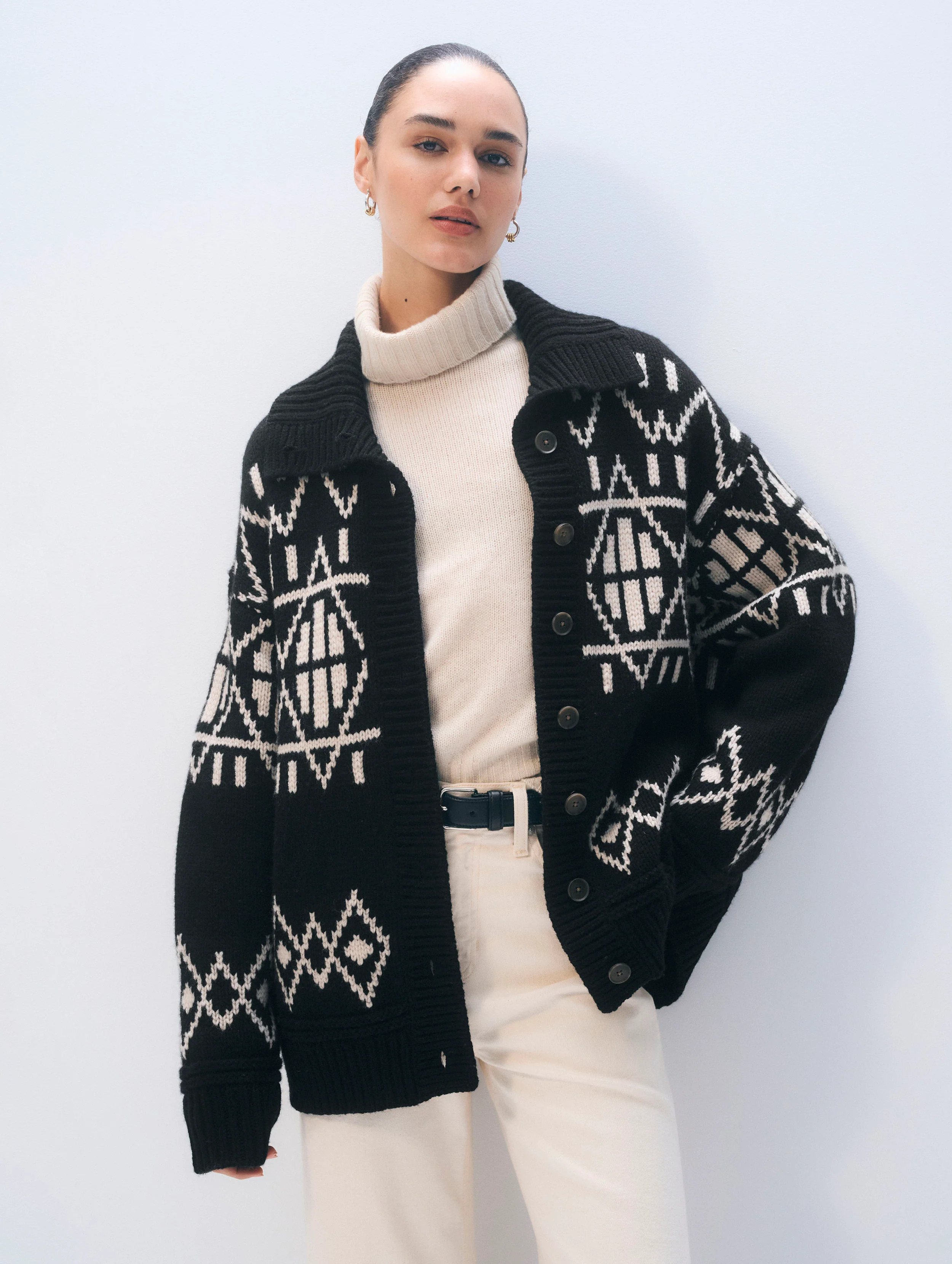 Merino Fair Isle Jacket | White and Warren