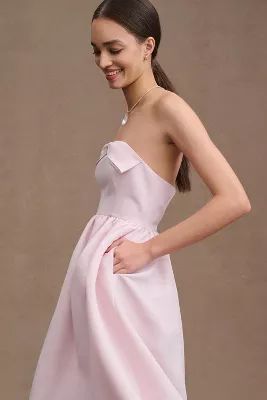 Sachin & Babi Blaine Strapless Bow Taffeta Midi Dress | Anthropologie (US)