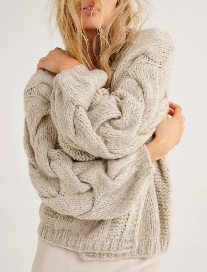 Mimi Cardigan | Oat | Rumored