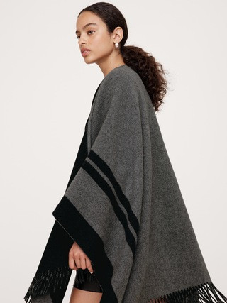 Stripe Wool Poncho | Banana Republic (US)