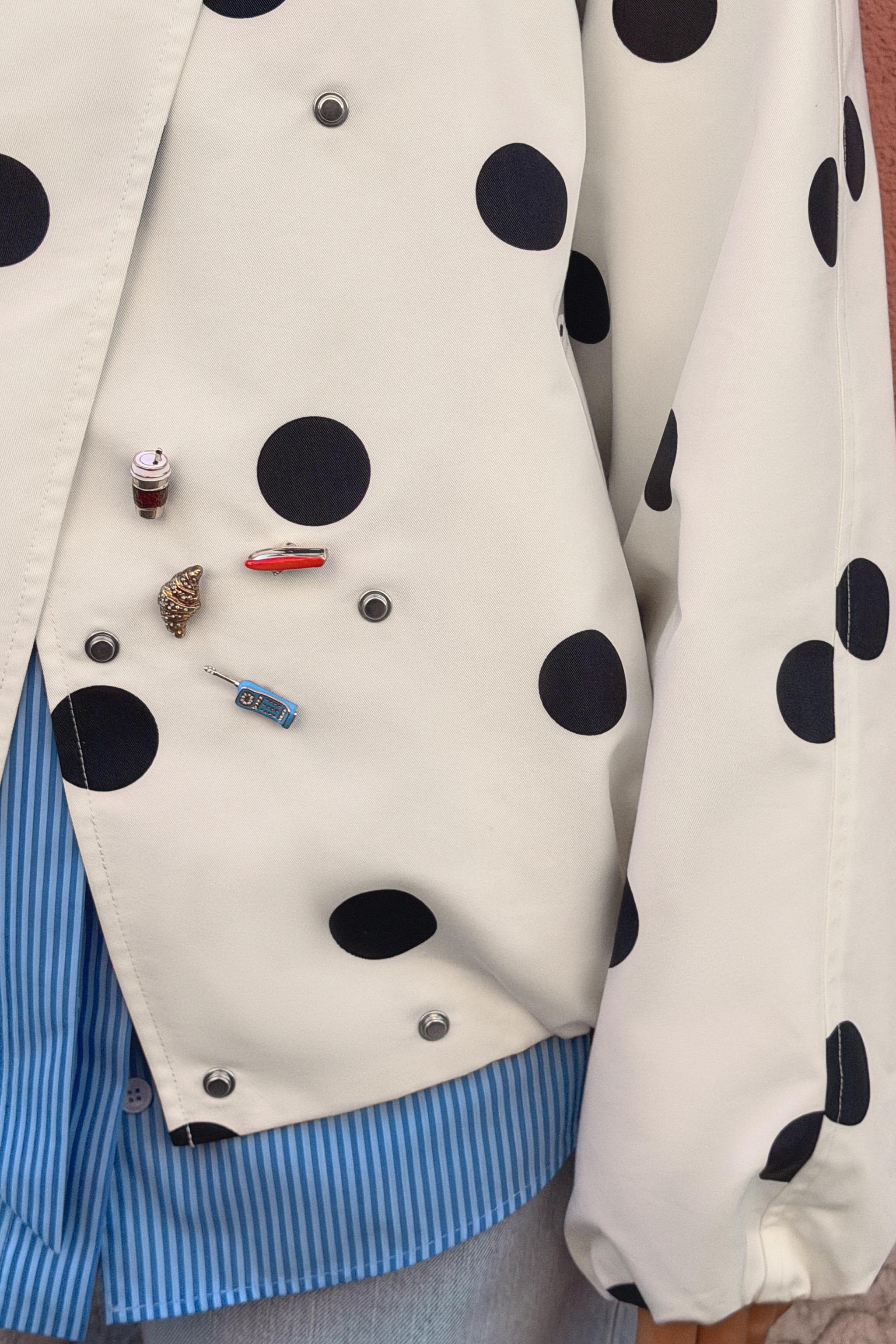 4-PACK TELEPHONE BOAT  CROISSANT BROOCHES | Zara US