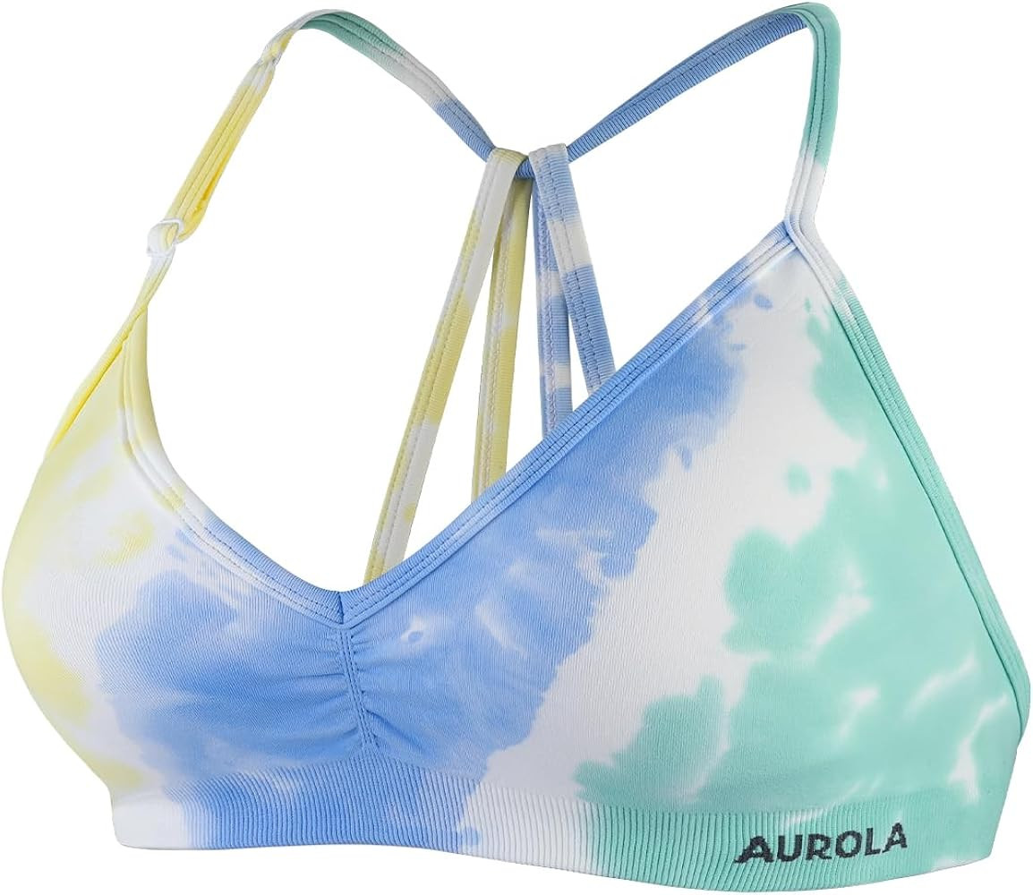 AUROLA Mercury Workout Sports Bras Women Athletic Removable Padded Backless Strapy Minimal Crop T... | Amazon (US)