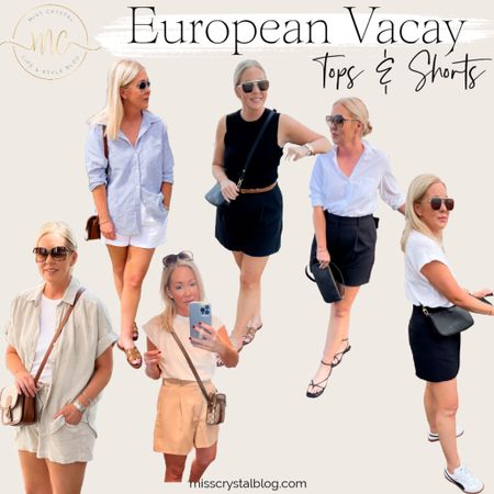 Shorts and tops I wore for our summer Europe trip and Mediterranean cruise. 

#LTKtravel #LTKover40 #LTKeurope