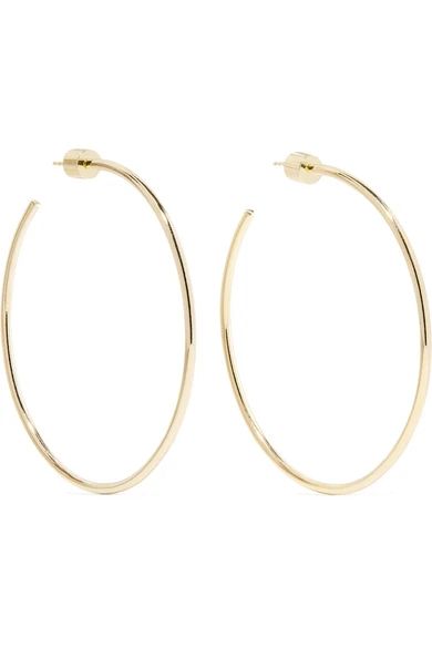 Skinny gold-plated hoop earrings | NET-A-PORTER (UK & EU)