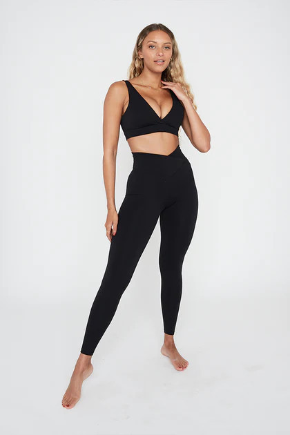 DAYFLEX WRAP HIGH WAISTED LEGGING - SHADOW BLACK | TALA (UK)