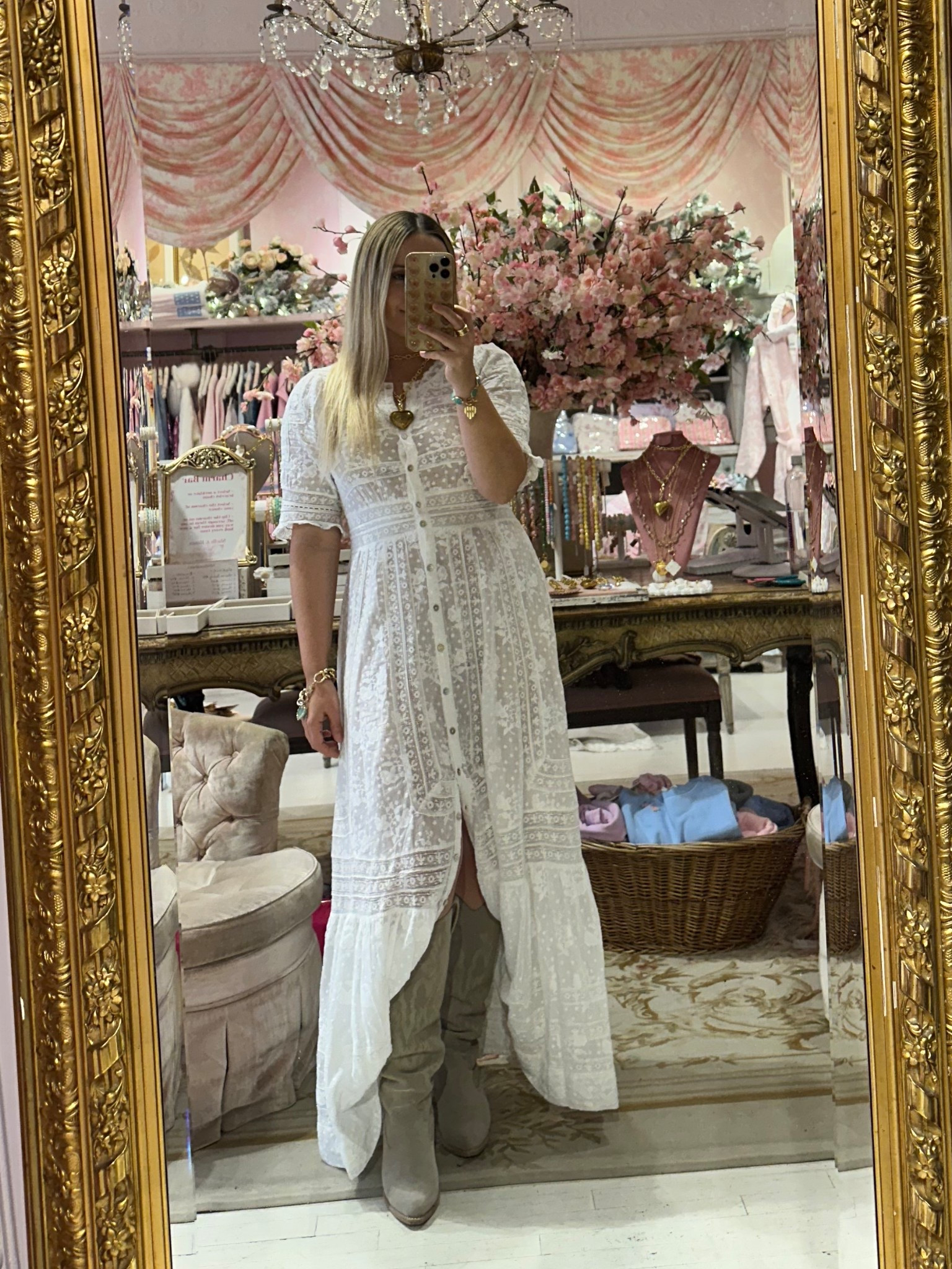 A LoveShackFancy classic🎀

Wearing size 4 without the slip (the lace and detail just looks better)

#lace #vintagestyle #romanticstyle #victorian #loveshackfancy #dress #whitedress #lacedress #boots #cowboyboots #western 

#LTKTravel #LTKootd #LTKWedding