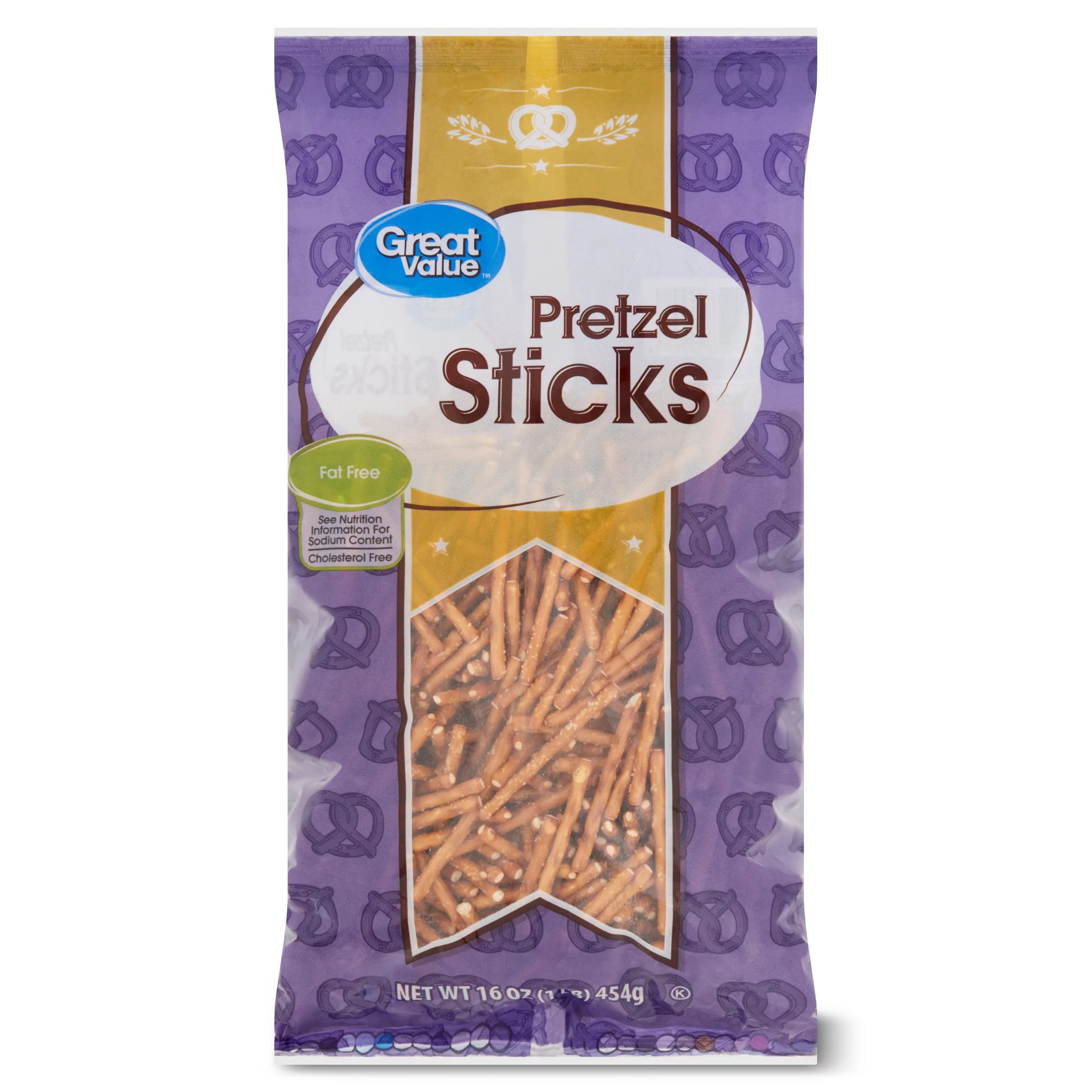 Great Value Pretzel Sticks, Fat Free, 16 oz - Walmart.com | Walmart (US)