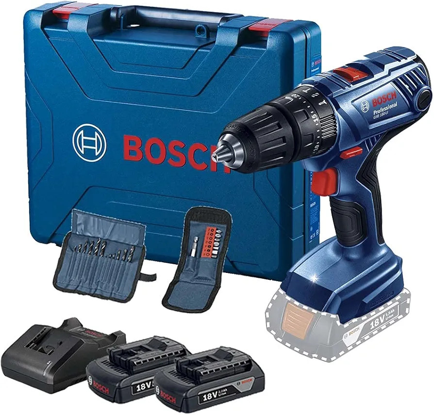Bosch Parafusadeira Furadeira Gsb 180-Li 18V Com 2 Baterias 1 Carregador E 1 Maleta | Amazon (BR)