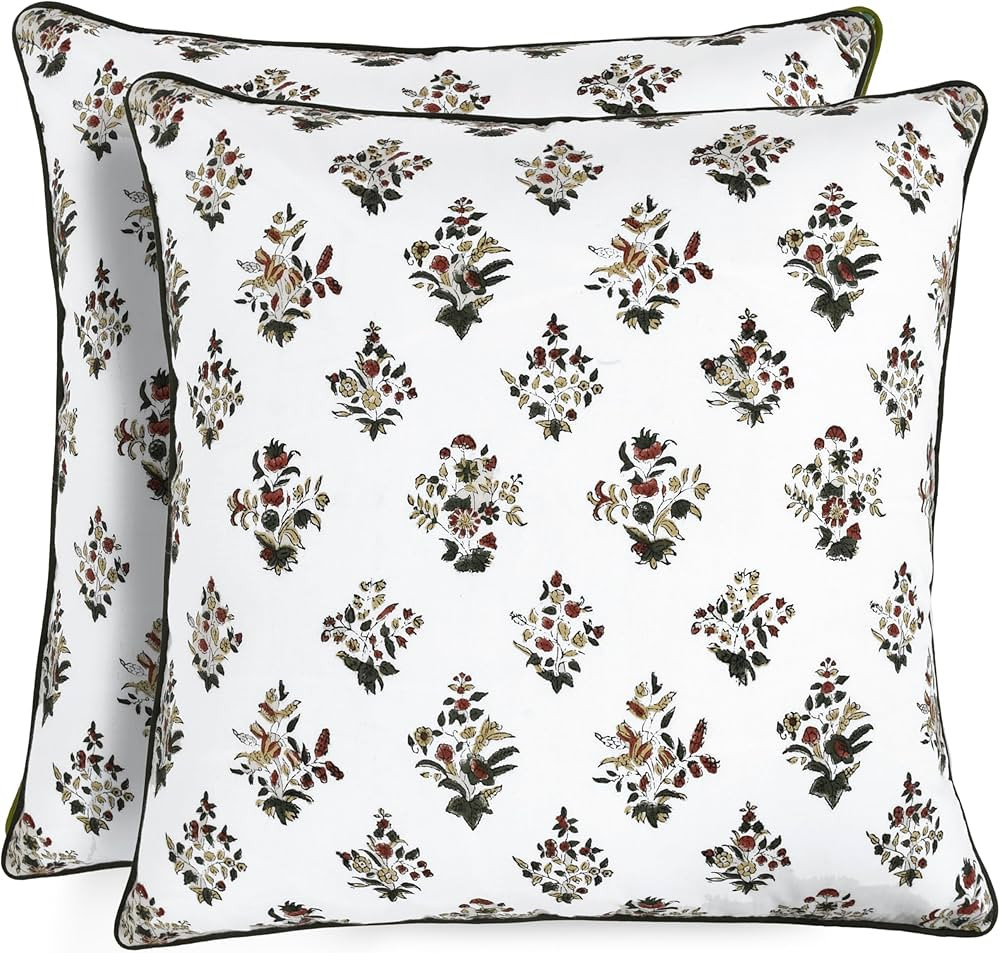 CPC Throw Pillow Covers for Couch, 20x20 Inch Decorative Couch Pillows for Living Room, 100% Cott... | Amazon (US)