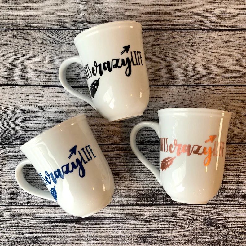 This Crazy Life Coffee Mug | 14oz Coffee Mug | Coffee Cup | Tea Cup | Mug | Porcelain Mug | Etsy (US)