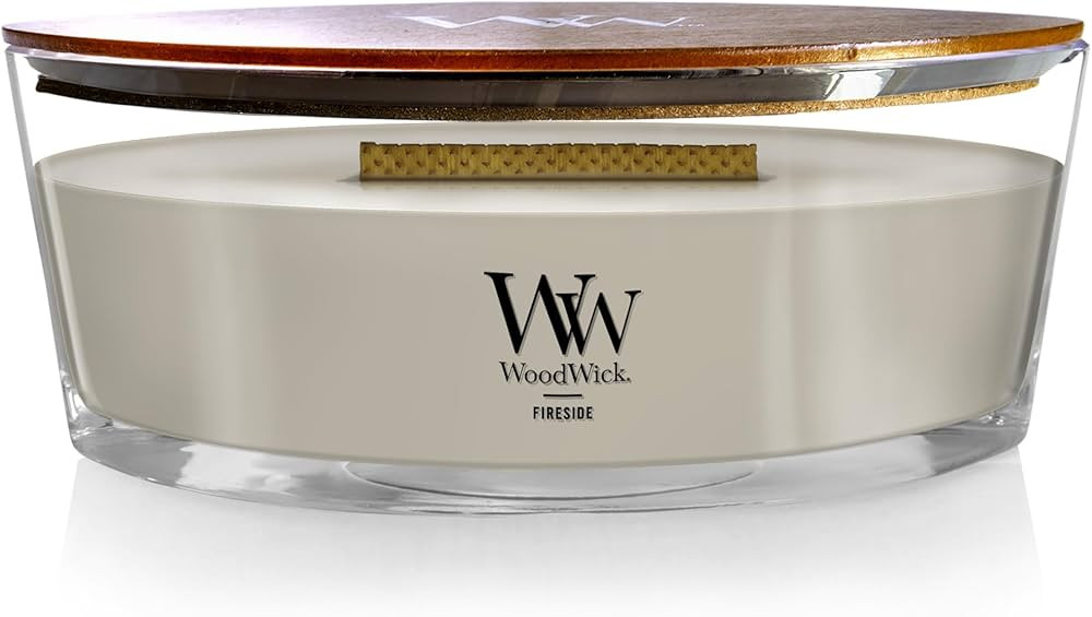 WoodWick Fireside™ Holiday Candle Gifts for Women and Men, 16 oz Ellipse Candle with Crackling ... | Amazon (US)