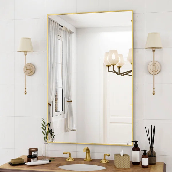 Lucson Metal Framed Wall Mounted Bathroom / Vanity Mirror | Wayfair North America