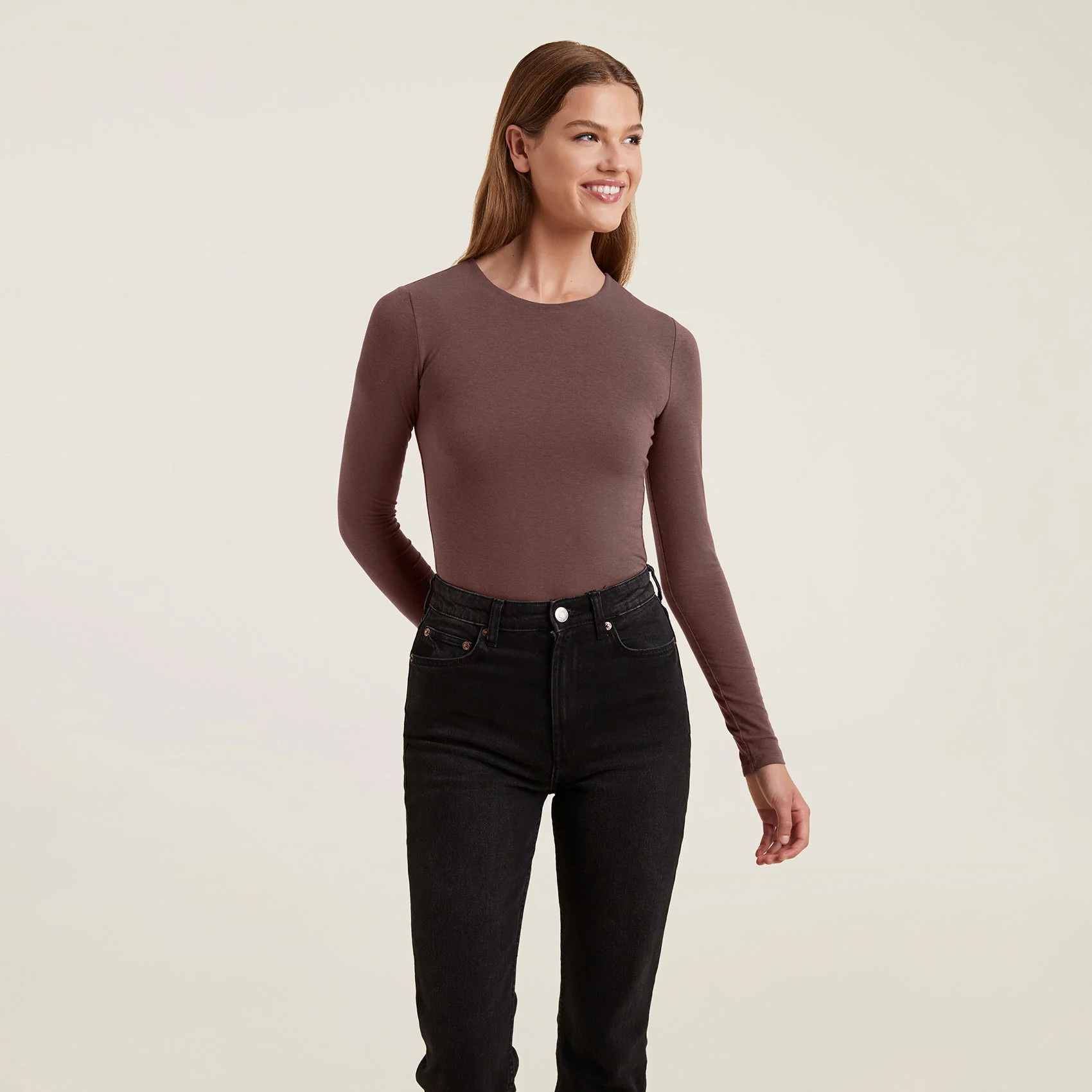 Cotton Crewneck Bodysuit | nuuds