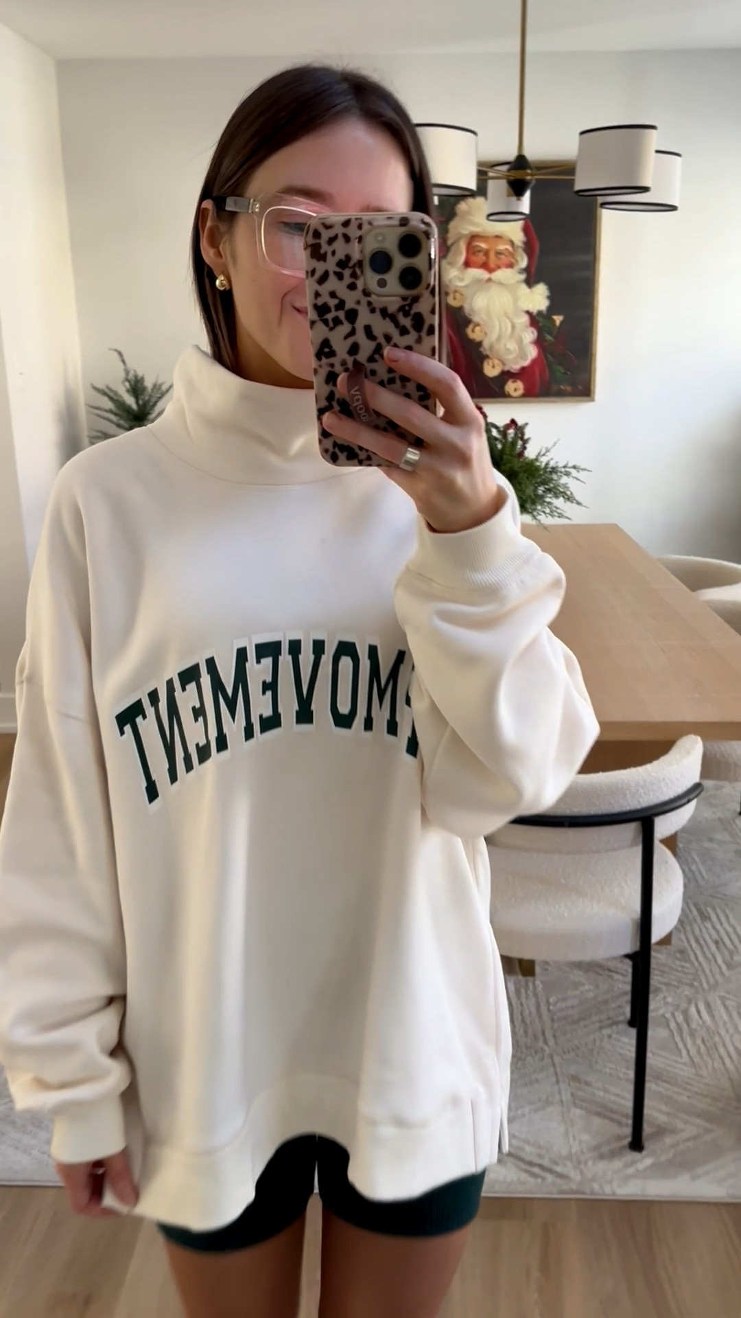 Free People Movement victory set in cream and green. Size small tts! I love the mockneck style sweatshirts with the biker shorts. Giving princess Diana vibes and the colors are great for Christmas time 

Free people, free people movement, free people mockneck sweatshirt, free people mockneck turtleneck set, oversized sweatshirt 



#LTKActive #LTKootd #LTKCyberWeek