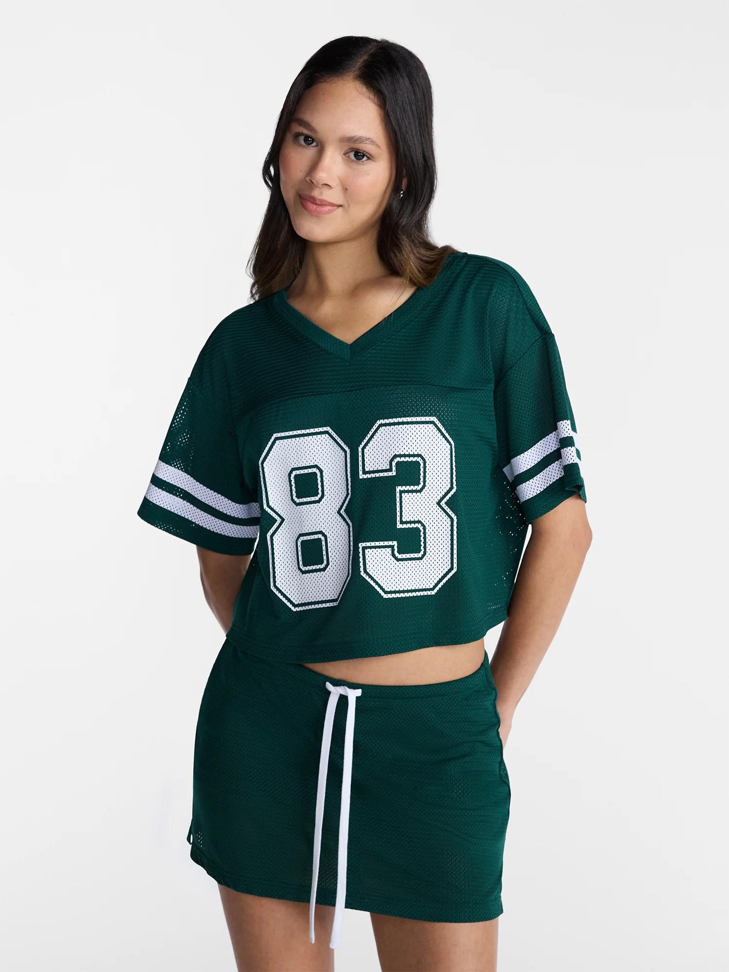 No Boundaries Jersey Top and Skort Set, 2-Piece, Women's XXS-XXL | Walmart (US)