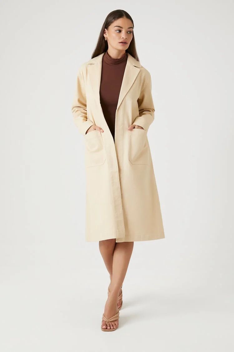 Notched Twill Trench Coat | Forever 21 (US)