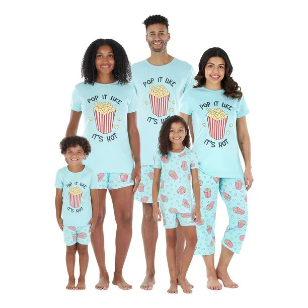 Our Family Pjs Family Matching Movie Night Cotton Pajama Sets | Walmart (US)