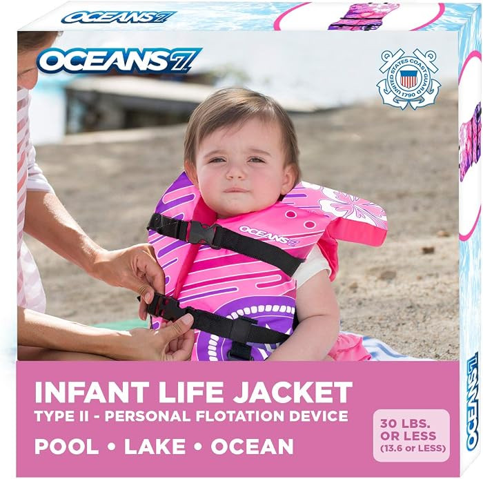 Aqua Oceans 7 Life Jacket for Kids - US Coast Guard Approved Life Vest for Infant, Child & Youth ... | Amazon (US)