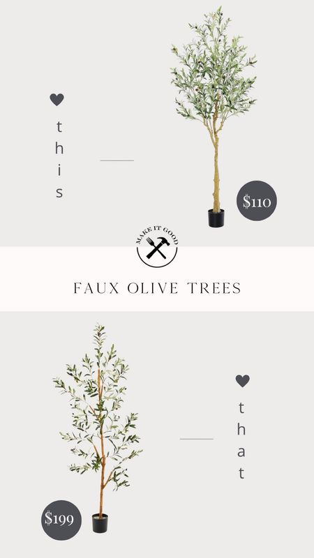 My two favorite olive trees! Two trees two different prices. 

#LTKhome