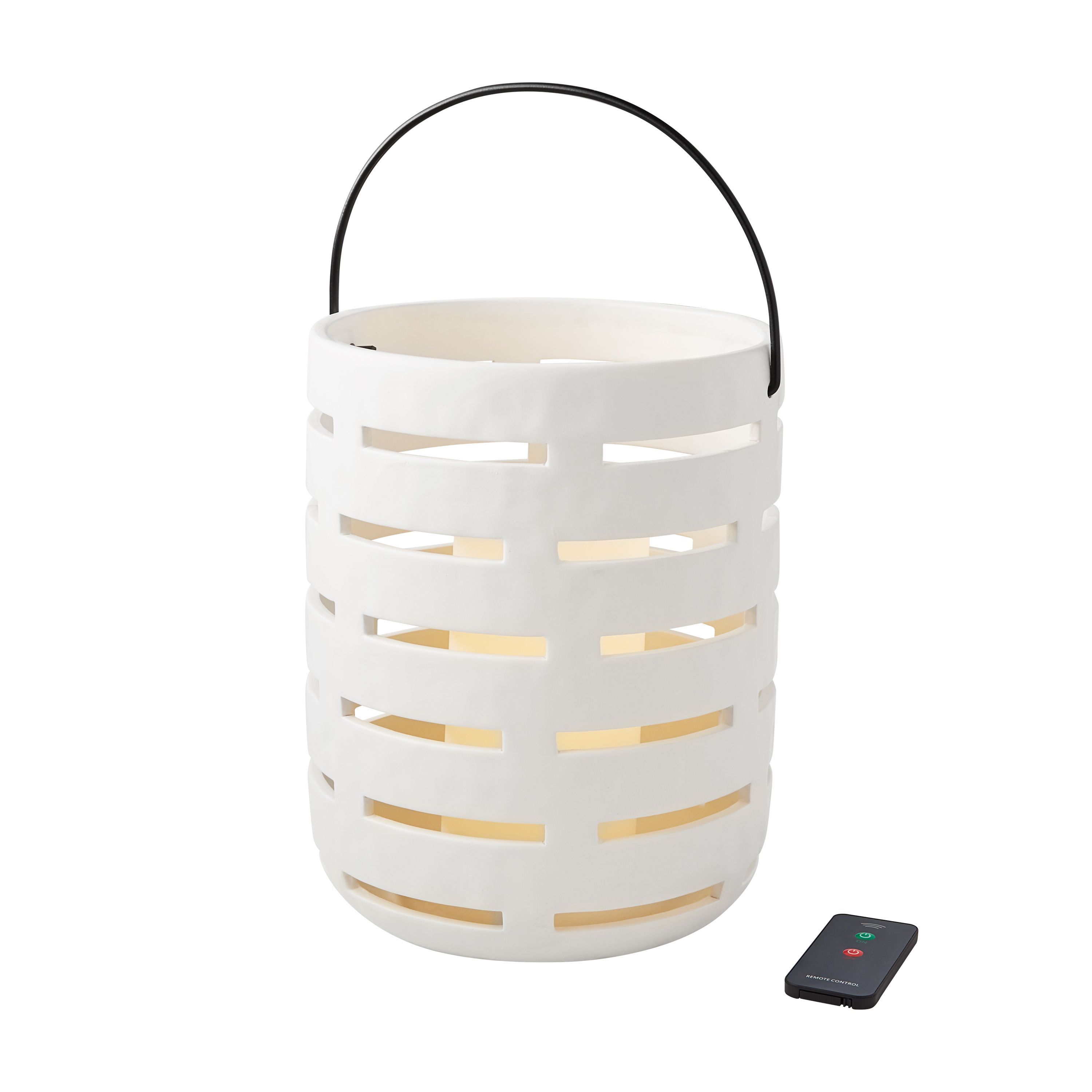 Better Homes & Gardens Large Delicate Ivory Battery Operated Outdoor Ceramic Lantern with Removab... | Walmart (US)