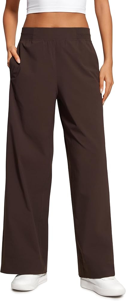 CRZ YOGA Stretch Wide Leg Casual Pants for Women 30" High Waisted Dress Work Water Resistant Trav... | Amazon (US)
