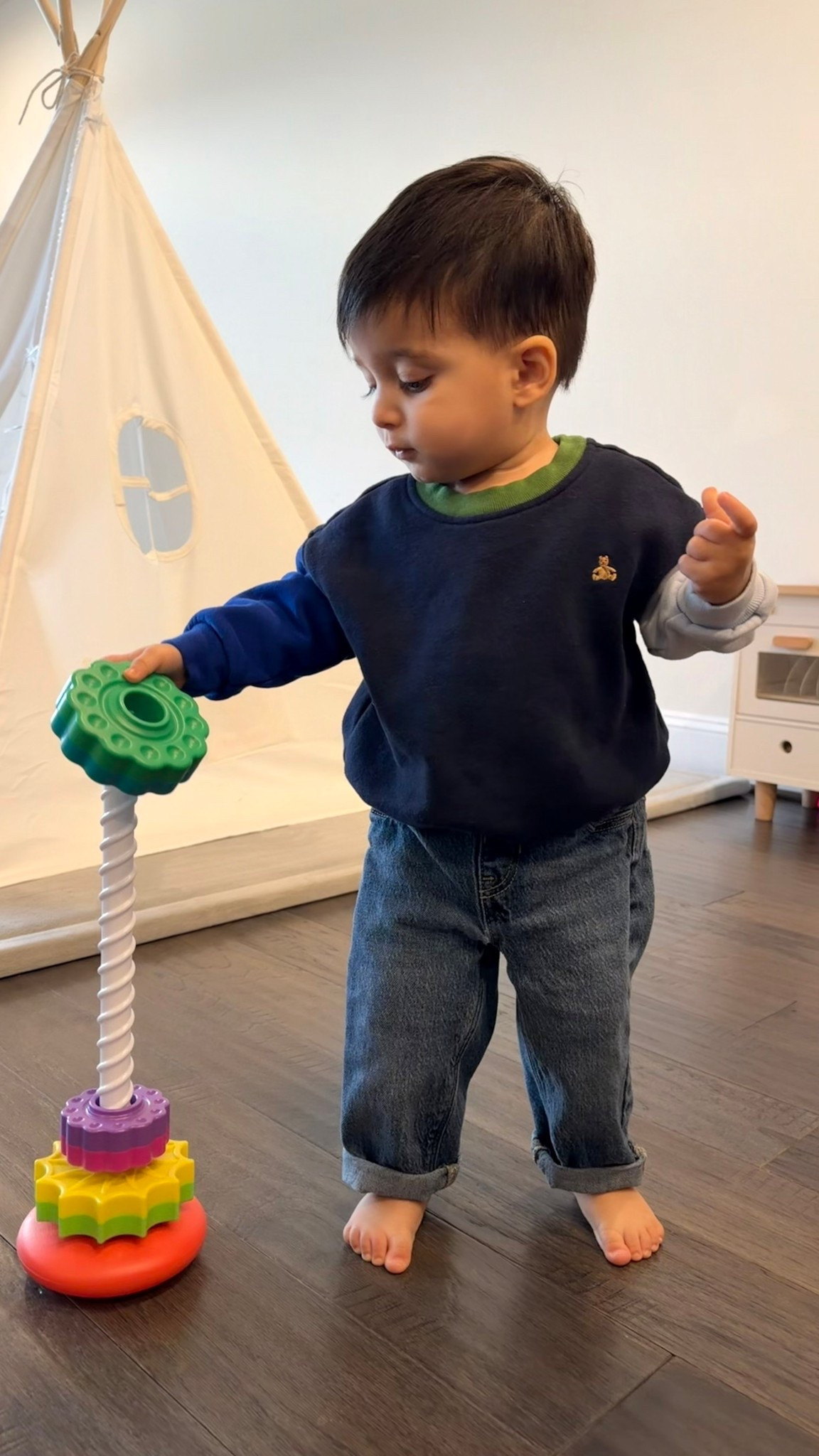 Obsessed with this color block sweatshirt! #toddler #ootd #style

#LTKootd #LTKmomlife #LTKKids