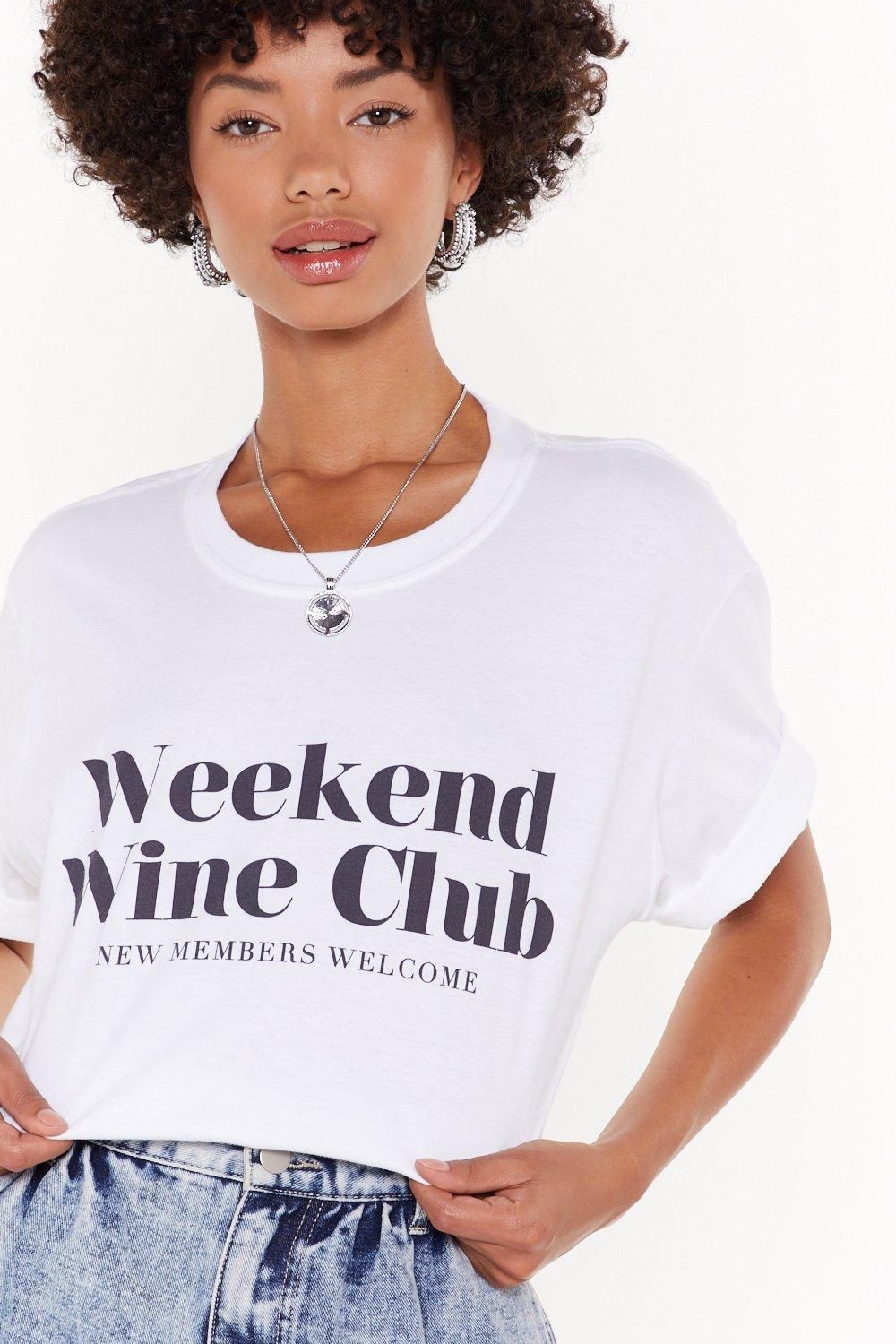 T-shirt ample à slogan Weekend Wine Club | NastyGal (FR)
