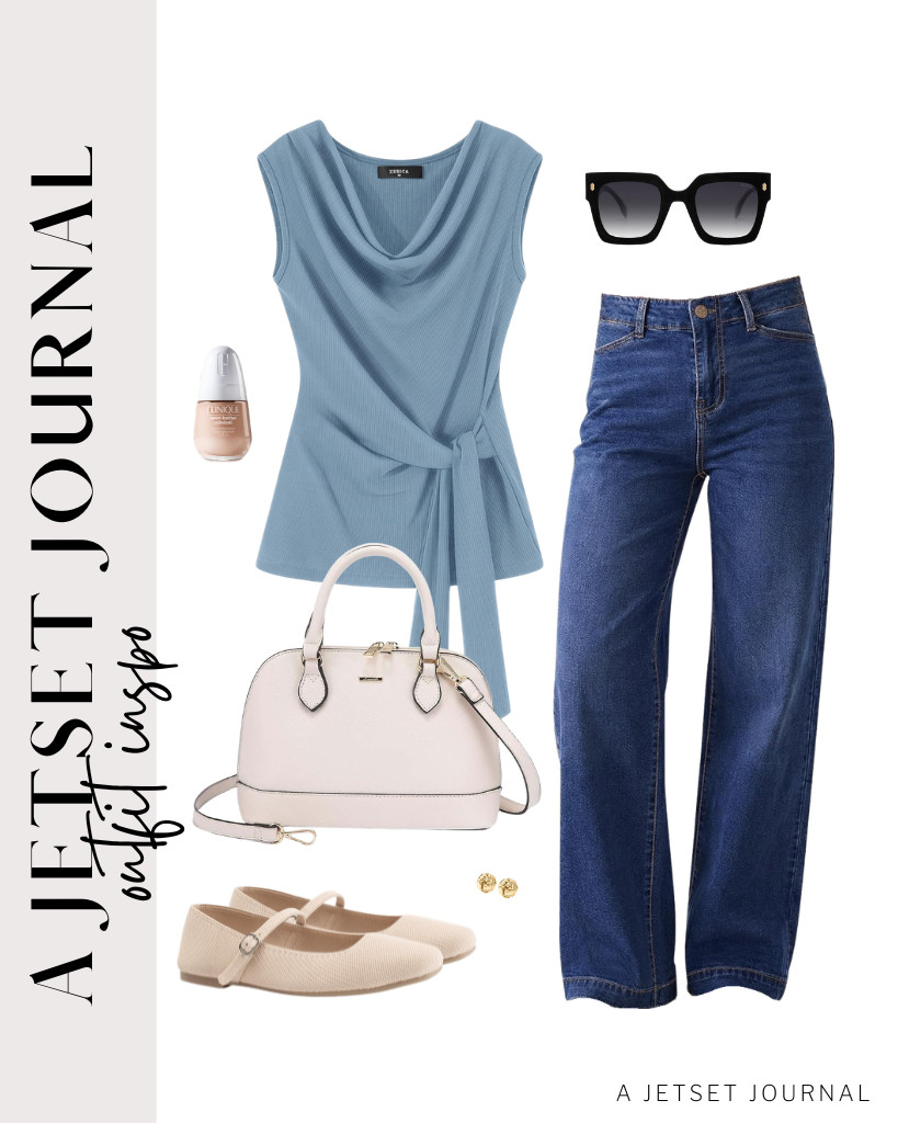 I’m loving this cowl neck sleeveless top in hazel blue. It really goes well with wide-leg pants from GRAPENT and these pretty knit ballet flats. I also love how this LOVEVOOK dome satchel bag really pulls the whole look together.


#LTKSeasonal #LTKSaleAlert #LTKTravel

 

 