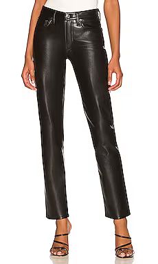 AGOLDE Recycled Leather Lyle Low Rise Slim in Detox from Revolve.com | Revolve Clothing (Global)