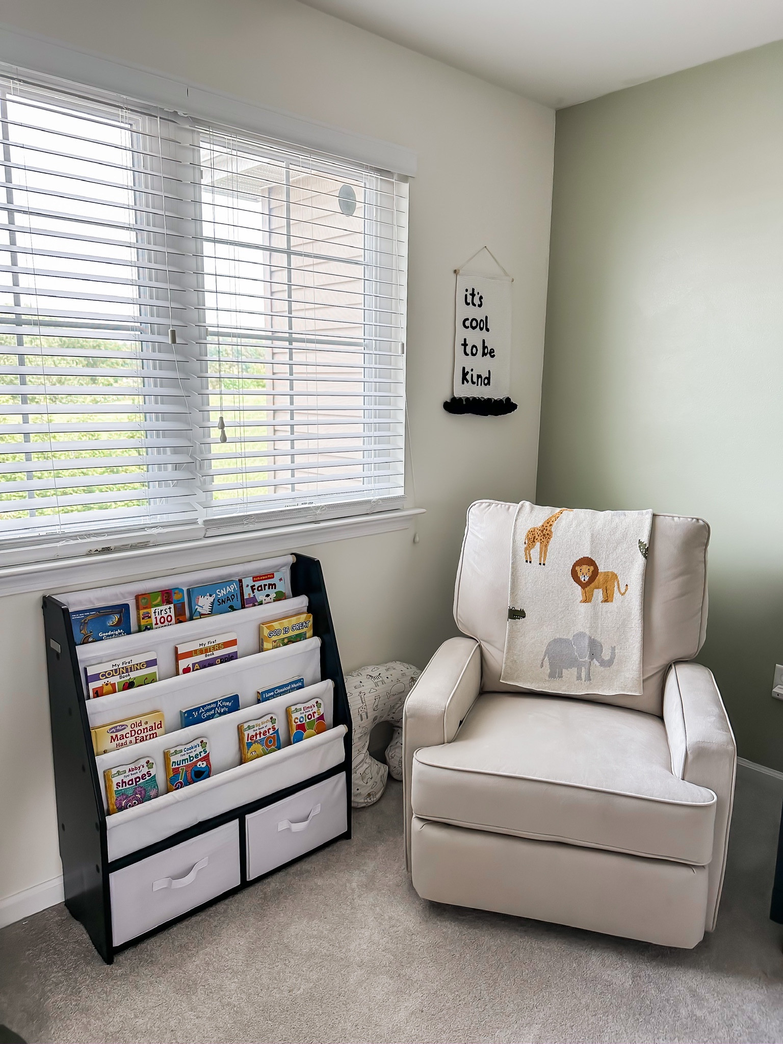 Nursery reading nook! // safari themed nursery // baby boy nursery // Target nursery // Target glider recliner chair // Target home decor // amazon home decor // nursery bookshelf organization

#LTKhome #LTKbaby #LTKfamily