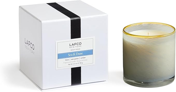 LAFCO New York Classic Candle, Sea & Dune - 6.5 oz - 50-Hour Burn Time - Reusable, Hand Blown Gla... | Amazon (US)