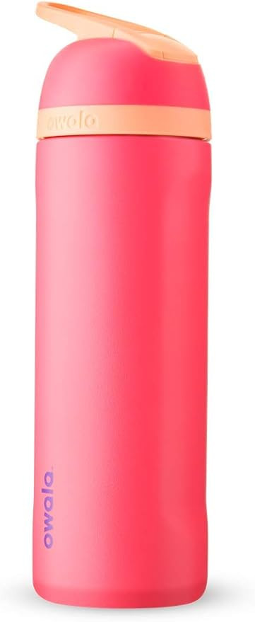 Owala Flip Insulated Stainless-Steel Water Bottle with Straw and Locking Lid, 24-Ounce, Hyper Fla... | Amazon (US)
