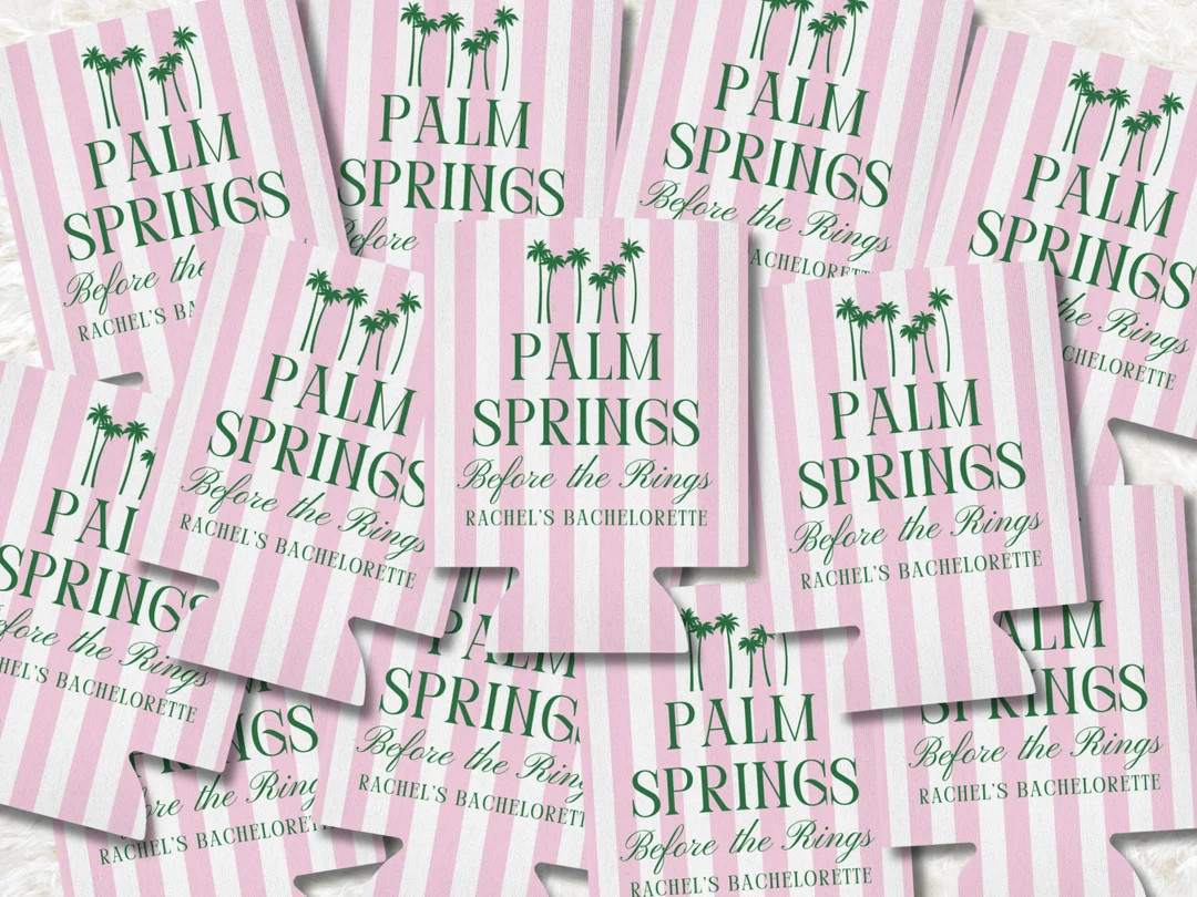 Custom Bachelorette Party Can Cooler Personalized Koozie Scottsdale Bachelorette Palm Springs Bef... | Etsy (US)