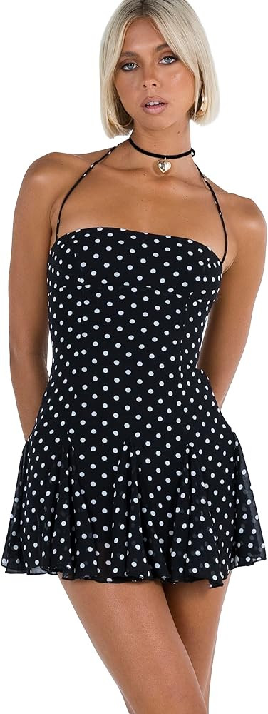Princess Polly Women's Delamere Mini Dress Black/White | Amazon (US)