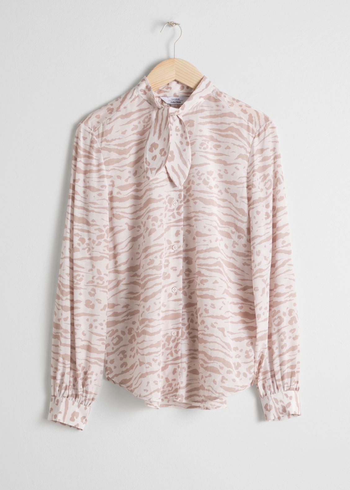 Animal Print Pussy Bow Blouse - White | & Other Stories (EU + UK)