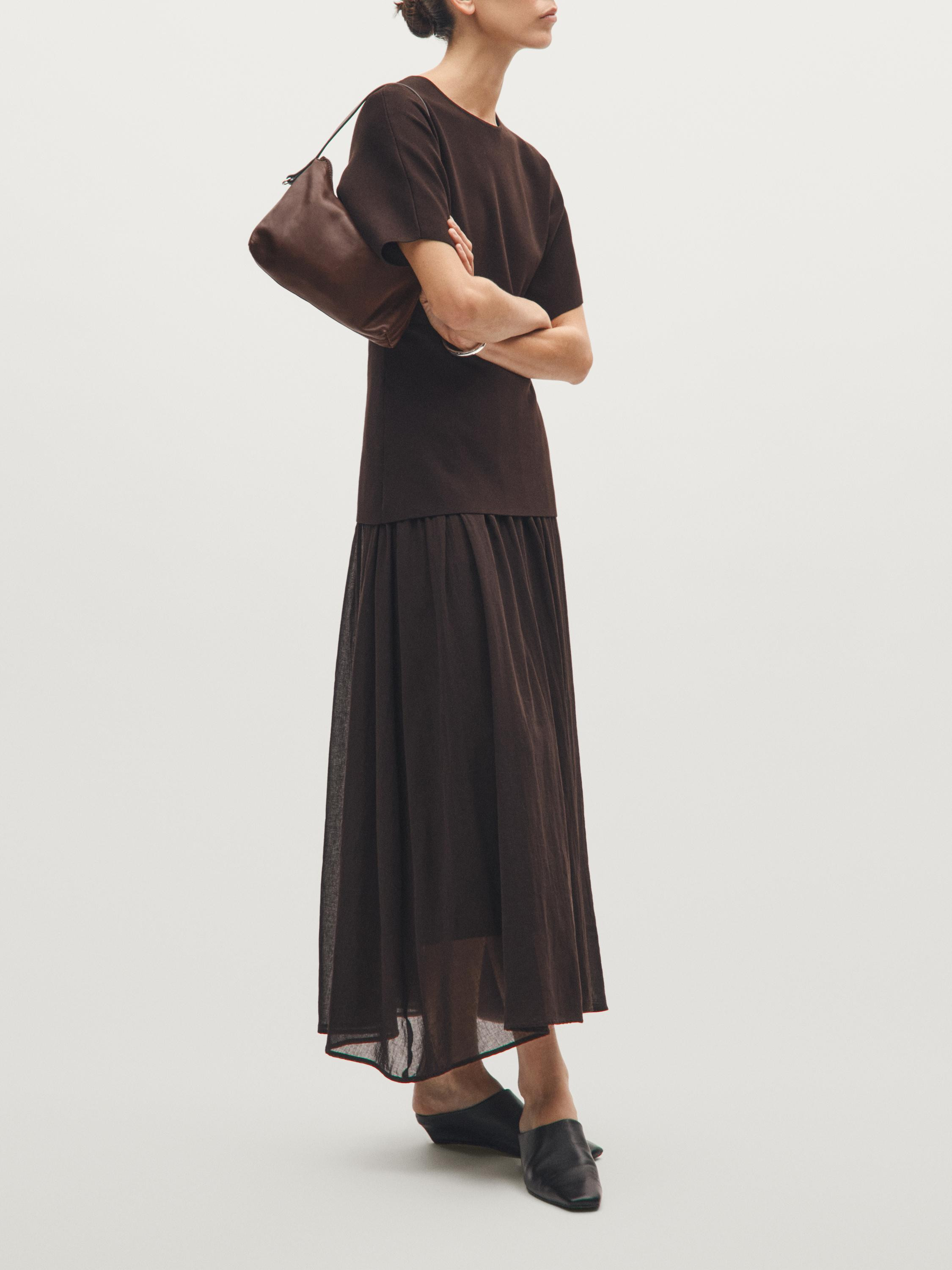 Small nappa leather bag | Massimo Dutti UK