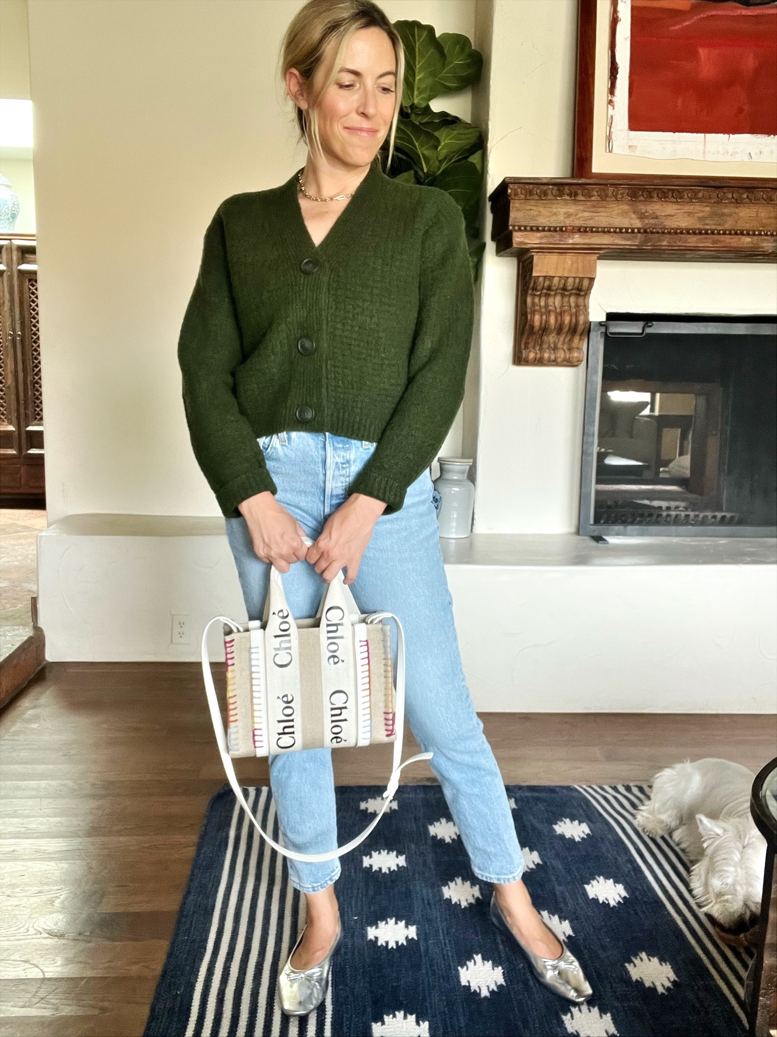 Fall outfit: this cozy cashmere-ish v-neck sweater from Target, Levi skinny jeans and silver flats! Sweater is TYS. Laura wearing a small. It’s a boxy fit- so cute! 





Teacher outfit 

#LTKover40 #LTKSeasonal #LTKstyletip