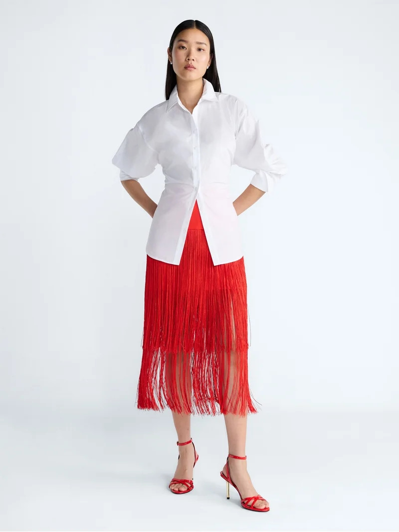 Devil Wears Prada Scoop Collection Women's and Women's Plus Lace Up Cotton Shirt, Sizes XS-4X | Walmart (US)