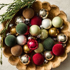 Small Festive Glass Ball Ornaments (Set of 25) | West Elm (US)