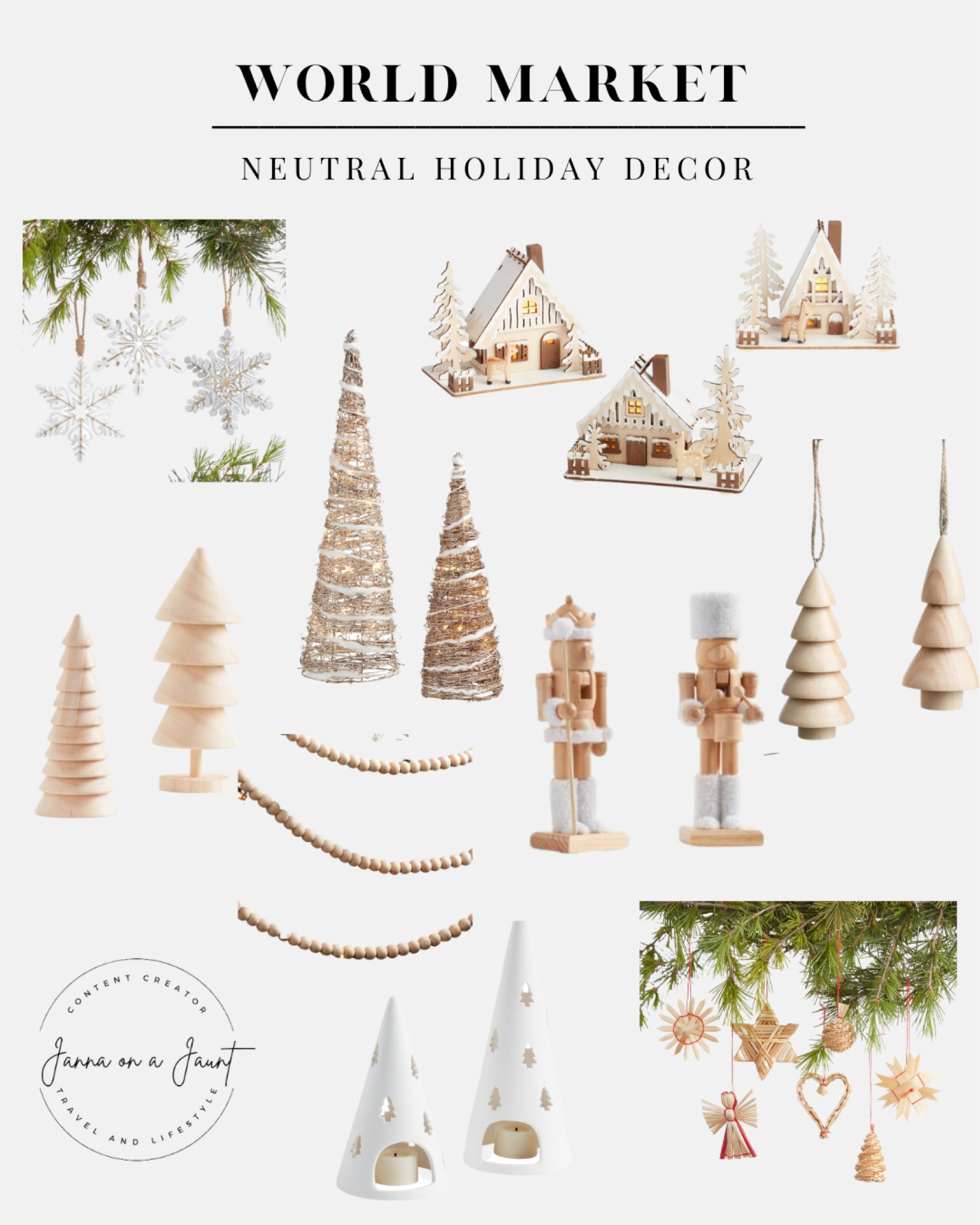 Neutral holiday decor from World Market  

#LTKhome #LTKHoliday #LTKSeasonal