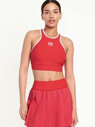 Medium Support PowerSoft Racerback Sports Bra | Old Navy (US)